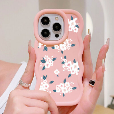 Cute Wave Fashion Flower Case For Various Phone ShockProof Back Cover Women Girl