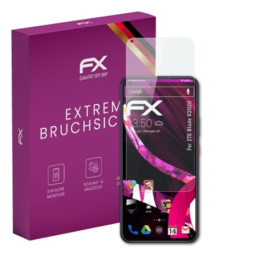 atFoliX Glasfolie für ZTE Blade V2020 Displayfolie 9H Schutzpanzer