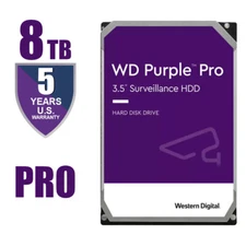 WD Purple PRO 8TB Internal Hard Drive 3.5" Surveillance HDD 256MB WD8001PURP