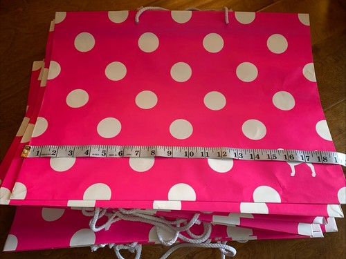 10 Victoria's Secret Large Hot Pink Dog Polkadot Paper Gift Shopping Bags 19” - Picture 3 of 3
