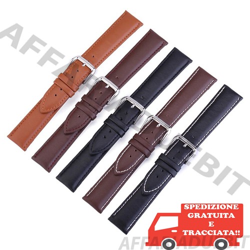 cinturino pelle smartwatch orologio 20mm 22mm 24mm Samsung Huawei Amazfit Xiaomi - Foto 2 di 17