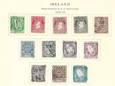 Ireland: The complete 1923 first Irish set. #65-76. FINE USED