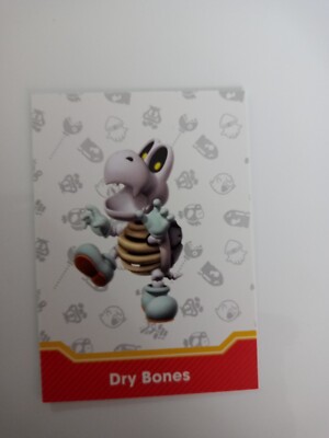Super Mario Tradingcard - Nummer 77 Dry Bones