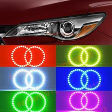 Rgb Halo Ring For Toyota Camry 15-17 Headlight Angel Eyes Multicolor Lamp Bt App
