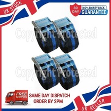 4 LONG TIE DOWN STRAPS  CAM BUCKLE LOAD SECURING TRAVEL ROOF RACK TRAILERS CARGO