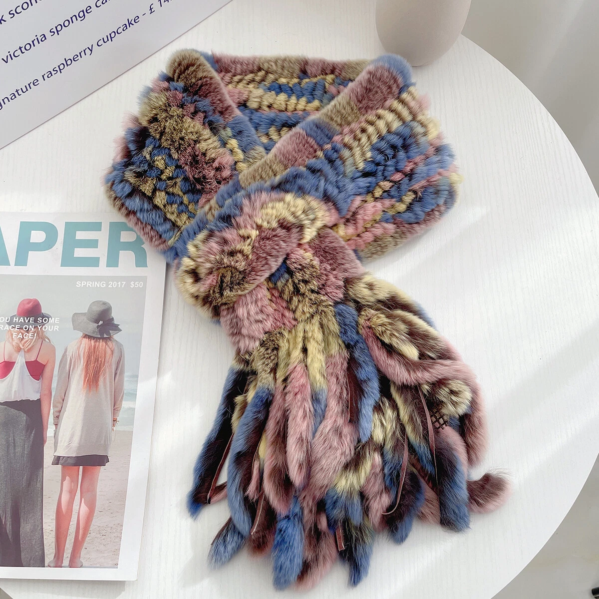 Women Real Rex Rabbit Fur Scarf Collar Winter Warm Neck Neckerchief W Tassels
Opens in a new window