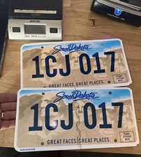 South Dakota 2 License Plate Set Original DMV Packaging Car Truck Auto EXPIRED