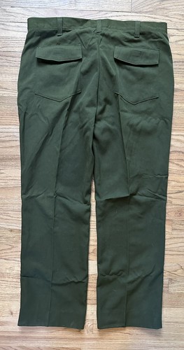FSS Woodland Fire Fighting Army Green Pants Terry MFG VTG 44x34 - Picture 2 of 9