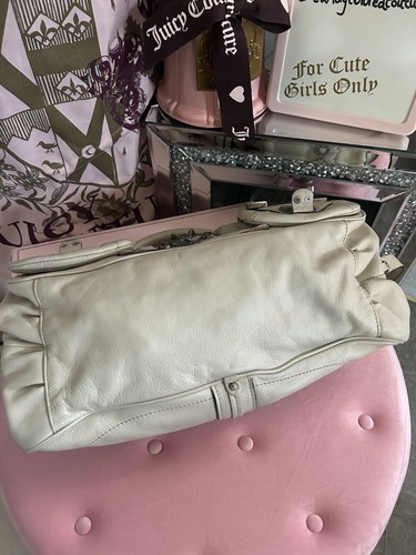 Vintage Juicy Couture Y2K Taupe Leather Bag Royal Scottie Dog Crown Stud Handbag - Picture 9 of 15