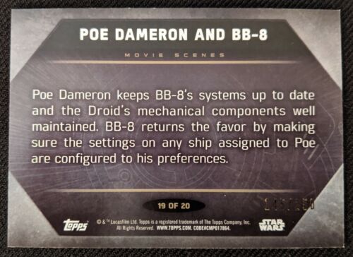 3 tarjetas coleccionables Star Wars Force Awakens TOPPS LEIA BLASTER, Poe y BB-8, X-WING - Imagen 3 de 10
