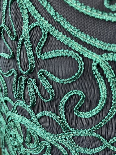 JS COLLECTIONS V-NECK SOUTACHE COCKTAIL DRESS - NAVY / TEAL - 10P- 866996P NWT - Picture 8 of 12