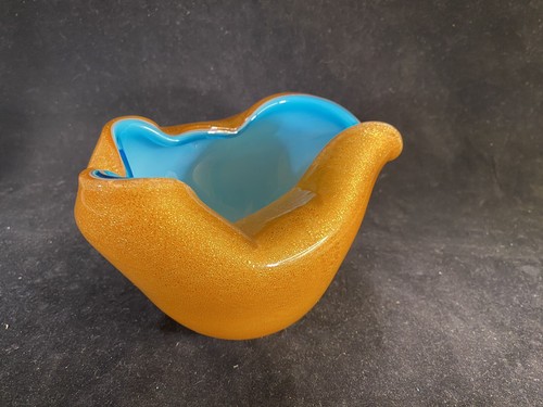 Vintage Ed Langbein Signed Murano Glass Vessel Produced By Fratelli Toso - Picture 5 of 14