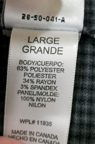 DUO Maternity Pencil Grey And Black Skirt Size L - Picture 7 of 8