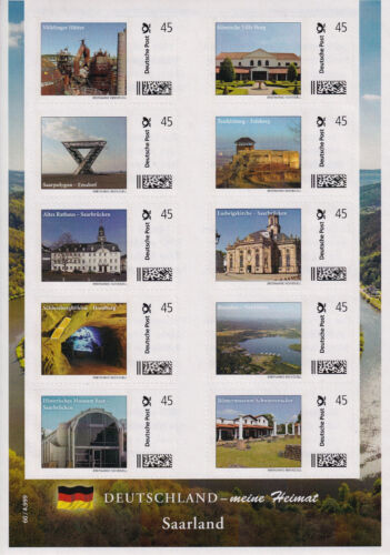 Bundesrepublik 10er Bogen Briefmarke Individuell Heimat 16 Bundesländer Auswahl - Bild 14 von 18