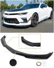 For 16-up Camaro Ss Zl1 Style Glossy Black Front Bumper Lower Lip Splitter
