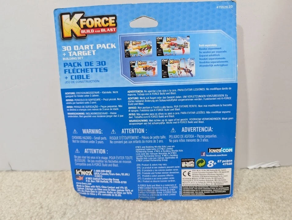K'NEX K Force Build And Blast 30 Dart Pack and Buildable Target New In Box - Image 2 of 3