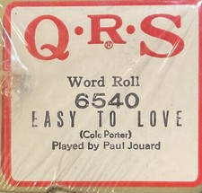 Q R S Player Piano Roll . Easy To Love