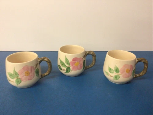 Franciscan Desert Rose Small Mugs Cups SET of 3  Made In England Vintage
