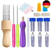 Filznadeln Set FüR AnfäNger, 3 GrößEn Filzen Nadeln, Filzwolle Nadeln Mit Hol