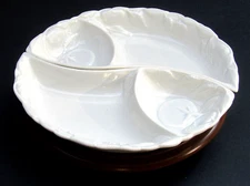 MCM Belmar of California Pottery Lazy Susan Chip & Dip Carousel Tray