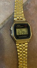 Orologio Casio digitale originale vintage Uomo/Unisex acciaio dorato