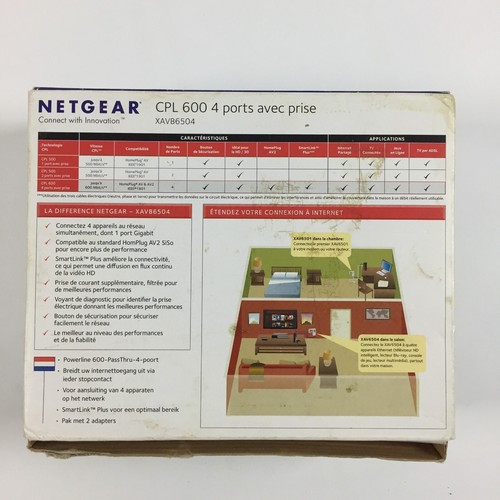 Lot 2 Prises Adaptateurs CPL Netgear Powerline XAVB6504 / 600 Mbps (XAV6504) - Photo 2/6