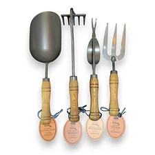 Flexrake Classic Gardening Hand Tools Lot Weeder, Scoop, Rake, Fork