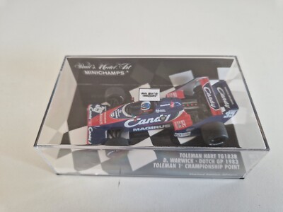 【激レア】MINI CHAMPS TOLEMAN TG 183B 1984 MINICHAMPS Toleman Hart Tg183b Ayrton Senna Debut Brazilian