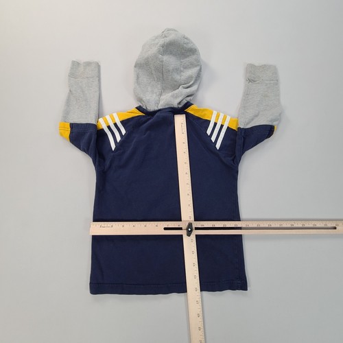 Adidas Sweater Boys Size 5 Blue Hoodie Pullover Soccer Youth Kids - Picture 3 of 10