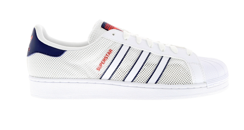 white adidas mesh trainers