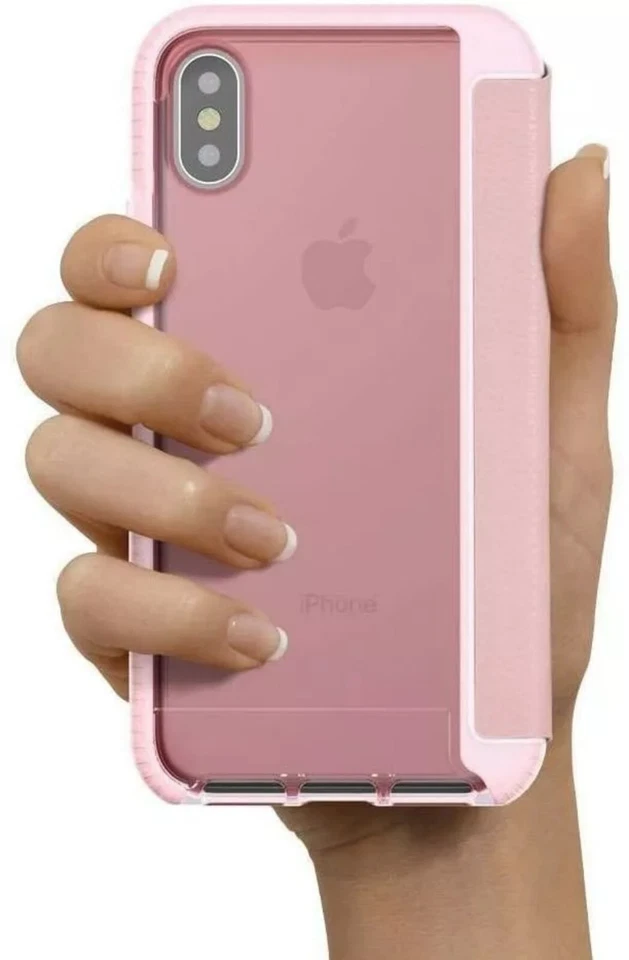 NEW Tech21 Evo Wallet Case for Apple iPhone X📲 Pink Drop Protection - Image 2 of 4