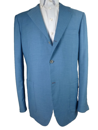 Kiton Blazer 54R/44R Blue Great Condition Jacket Sport Coat 54L/44L - Picture 2 of 13