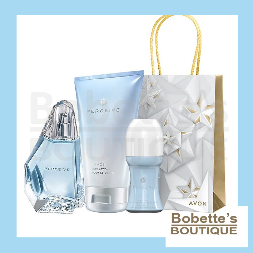 Coffret Perceive Avon pour elle avec parfum 50ml et sac cadeau inclus
