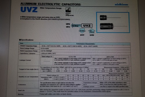 4 pcs Nichicon UVZ Series 3300 Uf 100V 25 X 50MM Radial Capacitor 105 Deg - Picture 2 of 2