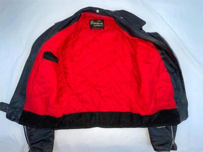 VTG 70S MENS 38 SEARS OAKBROOK BLACK LEATHER MOTORCYCLE D POCKET