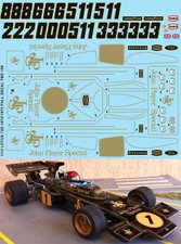 1/12 Decals for LOTUS 72D 1972 1973 TAMIYA FULL JPS TBD109
