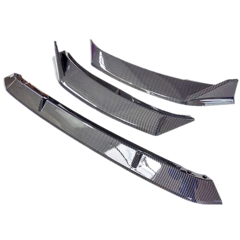 Para 18-20 Skoda Octavia Wagon ABS estilo fibra de carbono para-choque dianteiro spoiler labial - Imagem 2 de 4