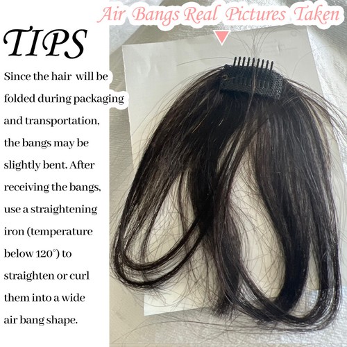 Thin/Thick Fringe Bangs Clip In 100% Remy Human Hair Extensions Hairpiece Topper - Picture 4 of 44