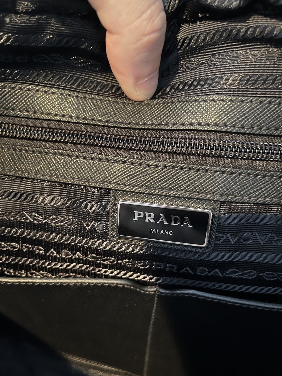 バッグ 736 Prada logo nylon briefcase black バッグ 736 Prada logo nylon briefcase black Prada Black