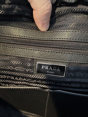 バッグ 736 Prada logo nylon briefcase black バッグ 736 Prada logo nylon briefcase black Prada Black Logo