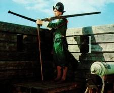 Pilgrim Sentry First Fort-Meeting Plymouth Massachusetts Postcard Technor Bros