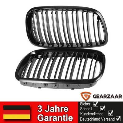 Sport Frontgrill Passend für BMW E71 08-14 ABS-Kunststoff Paar Schwarz Satz