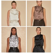 Mara Silk Top Black/Pearl/Serpent/Leopard THE NOLI SHOP/NOLI YOGA