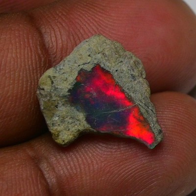 Black Opal Rough 5.00 Cts Natural Ethiopian Welo Opal Raw Fire Jewelry Grade