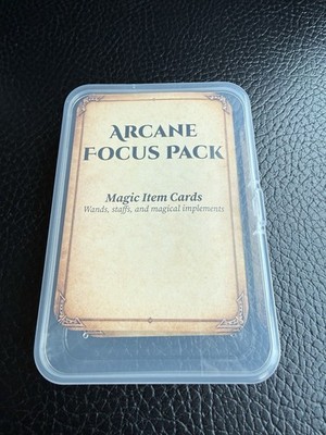 DND Magic Item Karten Arcane Focus Pack 55 einzigartige 5e Zauberstäbe Stäbe Ruten Ringe