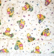 Vtg Classic Winnie the Pooh Baby Quilt Comforter Hunny Pot Red Caliope 26"x38"