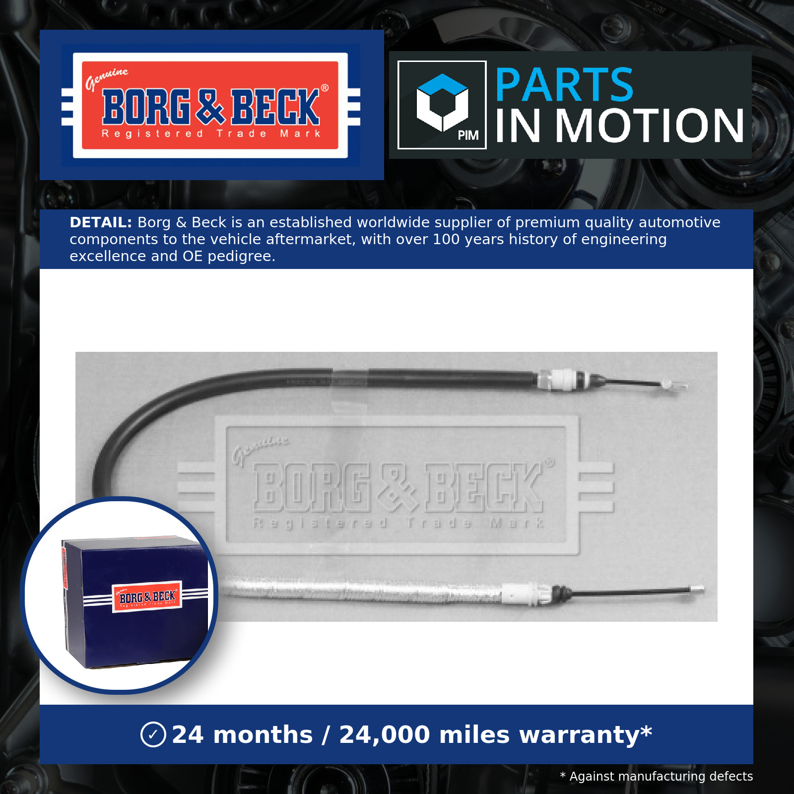 Handbrake Cable fits CITROEN C4 PICASSO Mk1 2.0 Rear Right 07 to 08 RFJ(EW10A)