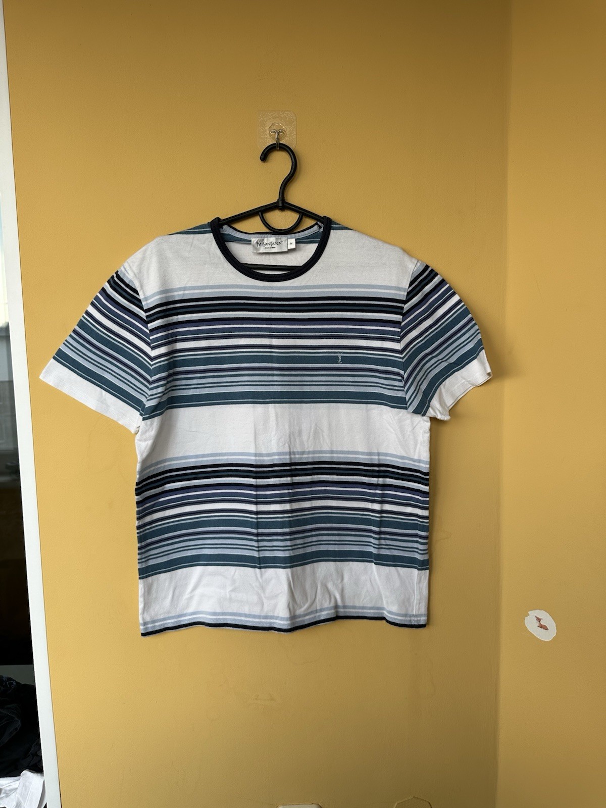 T shirt vintage anni 90 Yves Saint Laurent YSL rara retrò Y2K taglia M multicolore