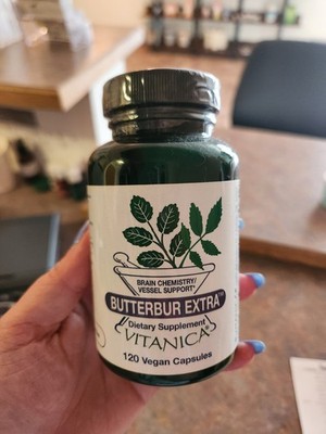 Vitanica, Butterbur Extra, Brain Chemistry & Vessel Support, Vegan, 120 Capsules