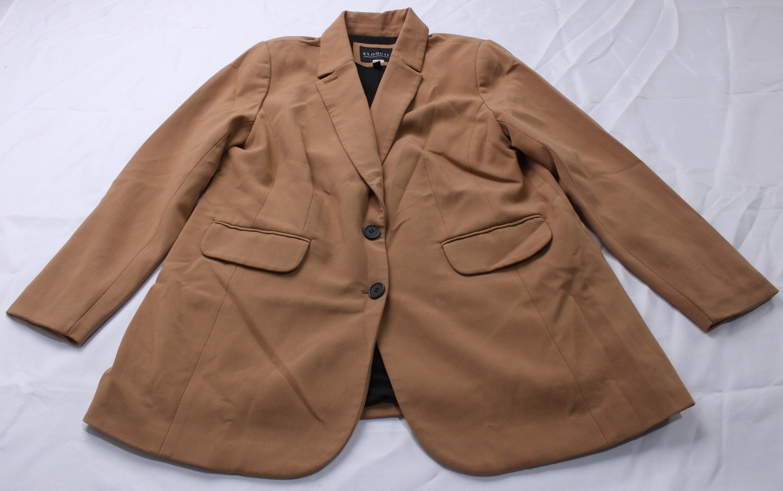 Eloquii Women's Button Front Solid Print Pocket B… - image 1